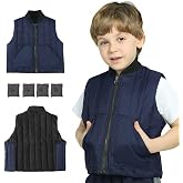 Hugsmiling Weighted Vest for Kids Navy | Sides Velcro adjustments With Removable Weights - Zipper and Pockets Design