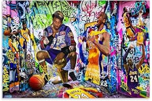 VBKYFNZ Kobe Mamba Mentality Bryant Poster Canvas Wall Art Paintings Colorful Abstract Gallery Aesthetic Room Wall Decor for Bedroom 16x24inch(40x60cm) Unframe-Kobe Mamba Mentality Bryant-1-1