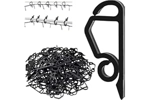 KIHANYOH Black Christmas Light Clips,Gutter Clips Hooks for Hanging Outside String Lights Clips Weatherproof Outdoor Seasonal Lighting Hooks Holiday Light Clips Xmas Decoration Tools (120, Black)