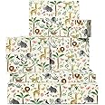 CENTRAL 23 Kids Wrapping Paper - 6 Sheets of Gift Wrap - Elephant Lion Sloth Giraffe - Safari Jungle Animals - For Birthday, Baby Shower, Baptism