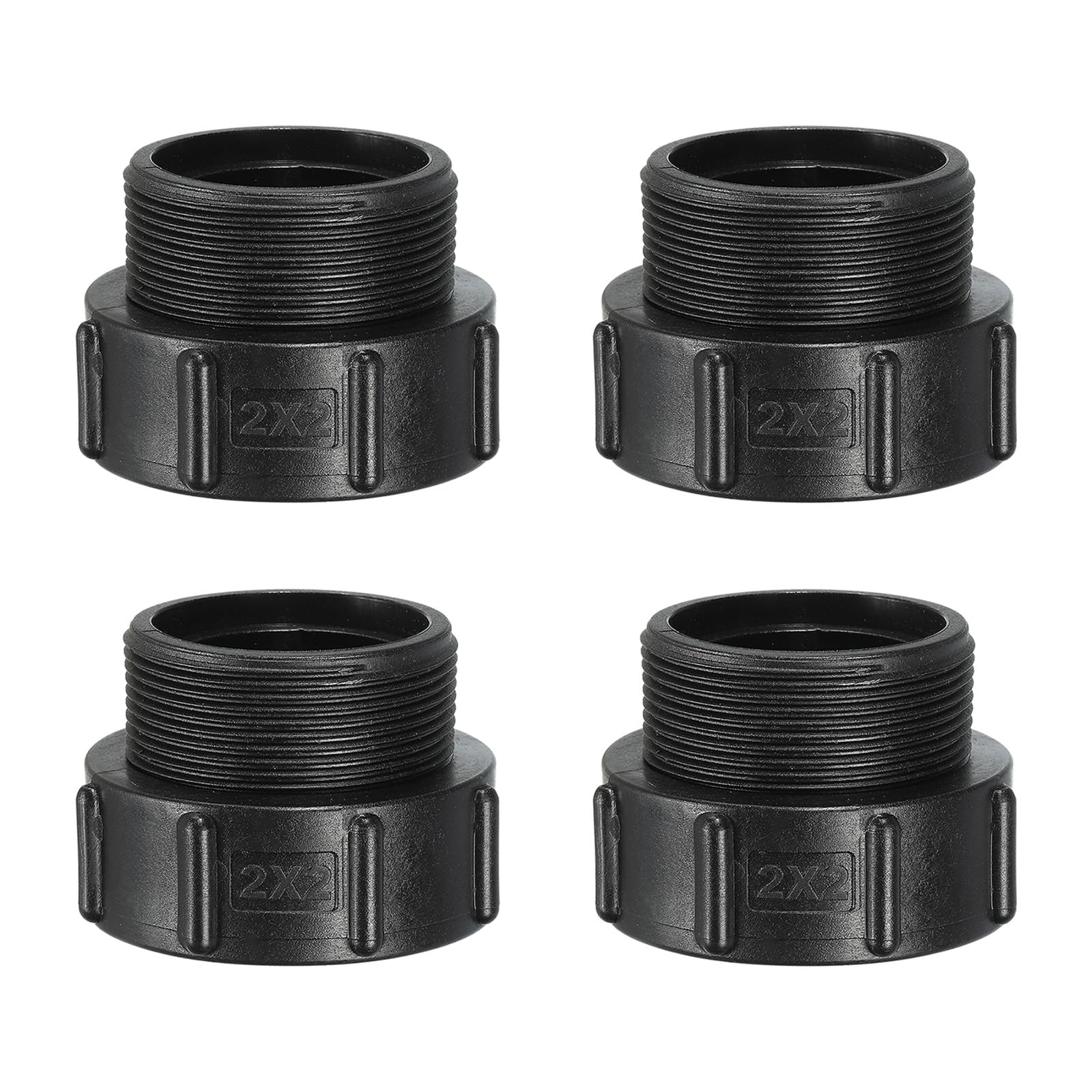 PATIKIL IBC Tote Adapter S60x6 Coarse Thread 2 BSP Male Thread, 4 Pack 275-330 Gallon Drain Tank Fitting for Water Tank Garden Hose