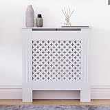 Vida Designs Oxford Radiator Cover White Small H82 W78 D19cm MDF Cabinet view 3