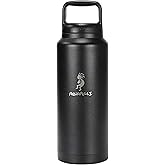 Aquapelli Vacuum Insulated Water Bottle, 34 Ounces, Midnight Black