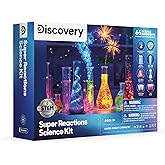 Discovery™ Super Reactions Science Kit – 66 Experiments STEM Lab for Kids| Includes Chemistry Tools, Volcano Mold, Slime, Reactions & Explosions|Educational Learning Toy|DIY Activity Set Gift| Ages 8+