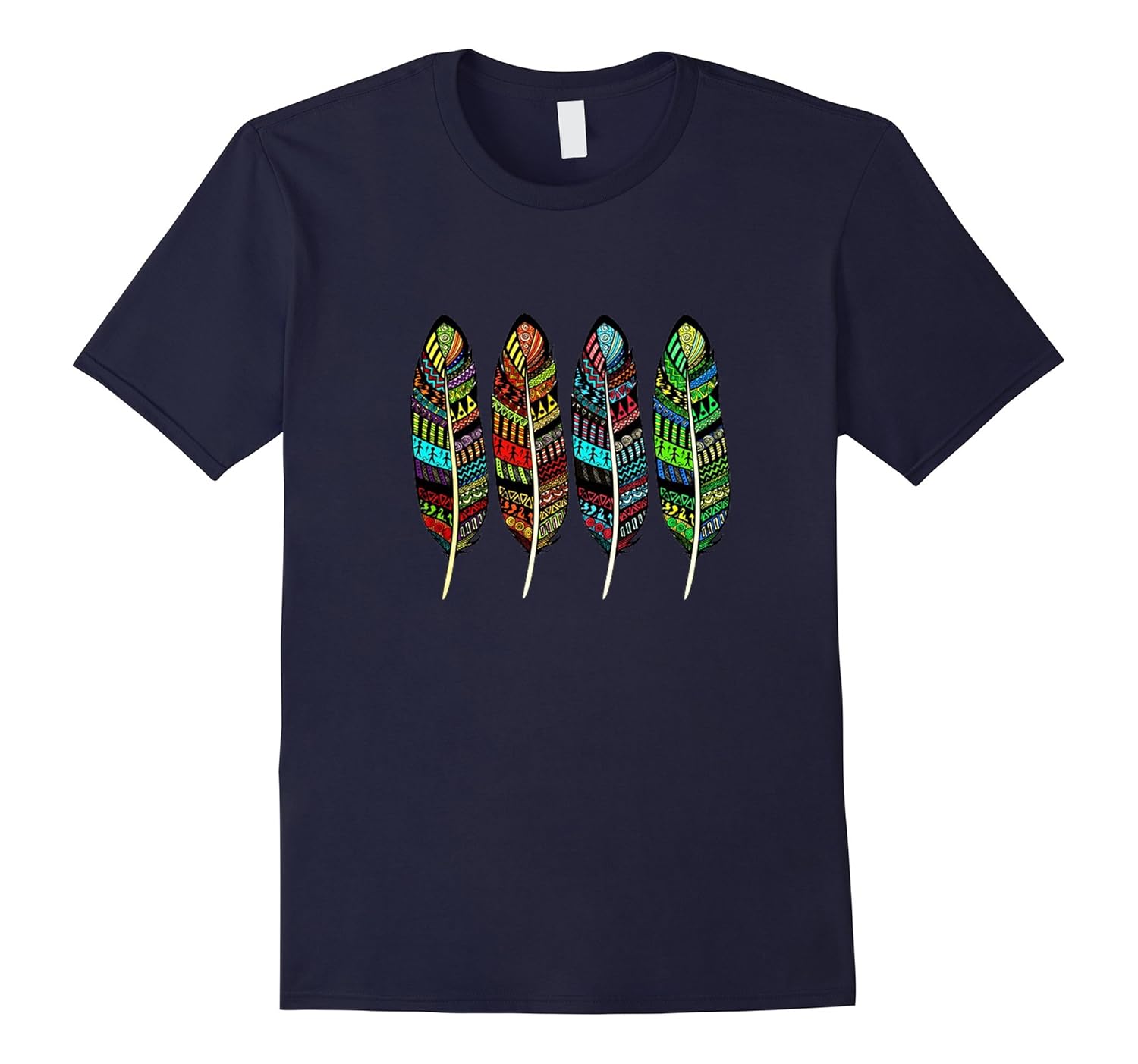 Men & Women's Preppy Cherished Native Feathers T-Shirt-ANZ