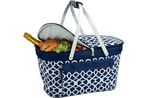 Picnic at Ascot Patented Insulated Folding Picnic Basket Cooler- Designed & Quality Approved in the USA