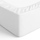 Amazon Basics Soft Microfibre Single Fitted Sheet 90x190cm Deep Pocket White view 5