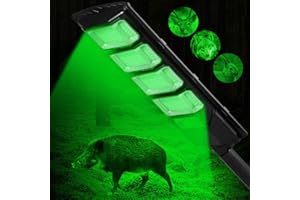 SUNLIGHT ENCOUNTER Hog Lights for Night Hunting, 12000LM Solar Green Hunting Light with Remote, Motion Sensor and Waterproof, Hog Light for Predator Coyote Hog Deer Varmint— Perfect Hunting Accessories (1 Pack)