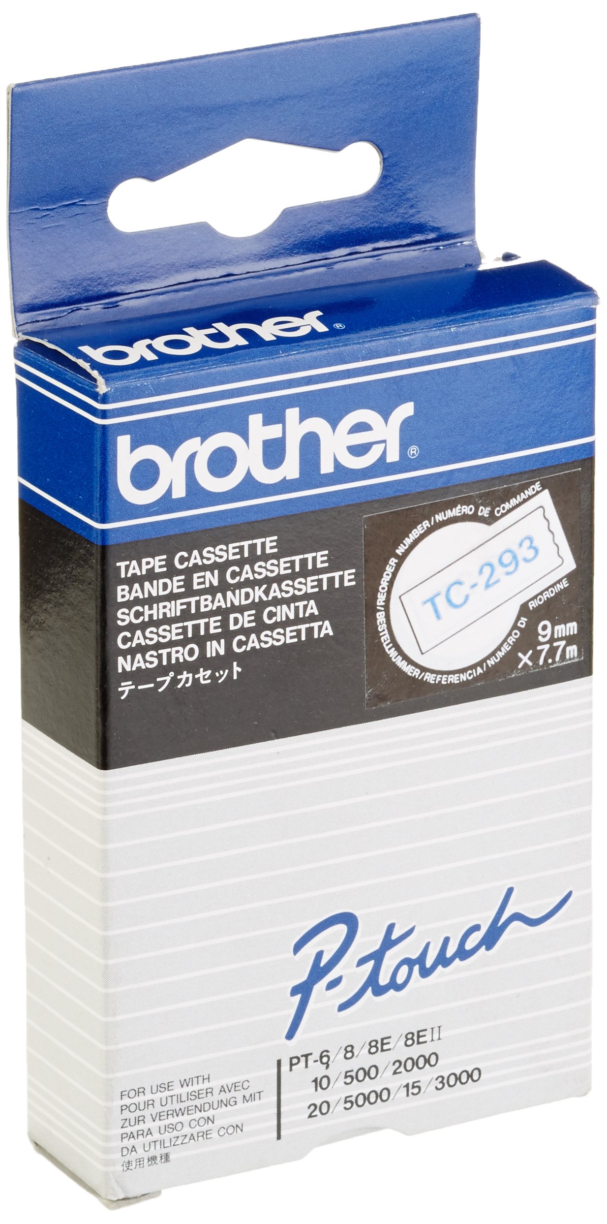 Brother - Printer tape - white, blue - Roll (0.9cm x 7.7m) - 1 pcs.