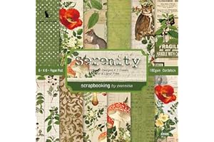 YASMEN Scrapbook Paper Pad 6x6, Vintage Patterned Cardstock, Single-Sided Decopodge, DIY Decorative Craft Paper, Scrapbooking Junk Journal Gift Card Making Supplies - 24 Sheets