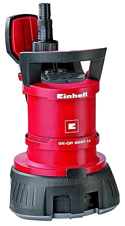 Einhell Schmutz- und Klarwasserpumpe GE-DP 5220 LL ECO (520 W, 13500 l/h, max. Förderhöhe 7,5 m, Fremdkörper bis 20 mm, Schwi