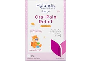 Hyland's Naturals Baby Daytime Soothing Tablets with Chamomilla, Natural Relief of Oral Discomfort, Irritability, and Swelling, 125 Count ( Packaging may Vary )