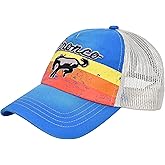 Ford Bronco Embroidered Logo Washed Cotton Adjustable Trucker Hat with Curved Brim, Royal Blue, One Size