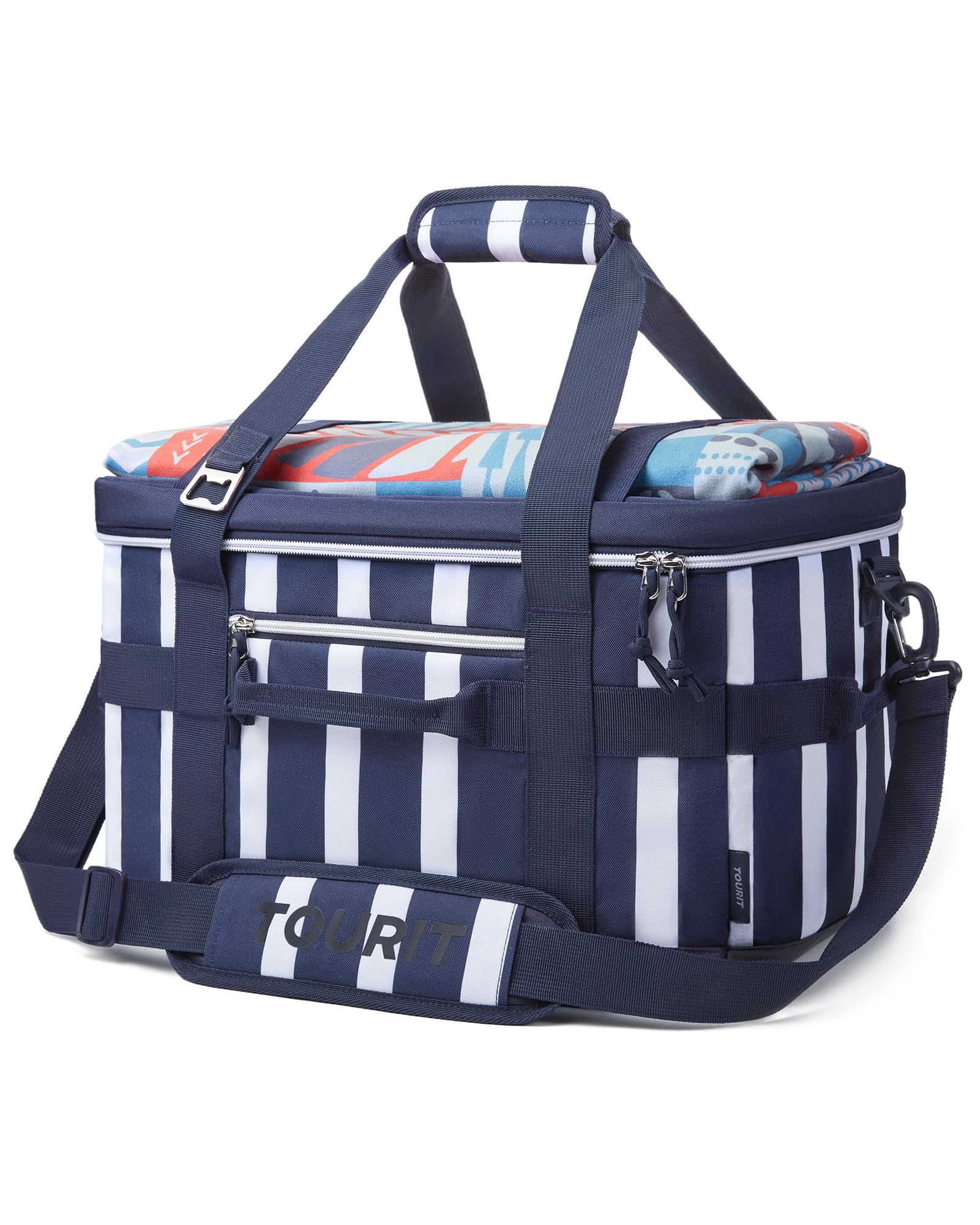 TOURIT Soft Sided Cooler Bag Insulated 48/60 Cans, Large Collapsible & Leakproof Ice Chest for Picnic, Beach, Camping, Travel Image