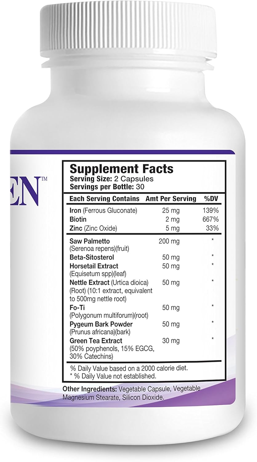 Propidren by HairGenics - DHT Blocker & Hair Growth Capsules to Prevent Hair Loss & Stimulate Hair Follicles, to Stop Hair Loss & Regrow Hair. Proprietary Anti-Hair Loss & Hair Regrowth Treatment.: Health & Personal Care