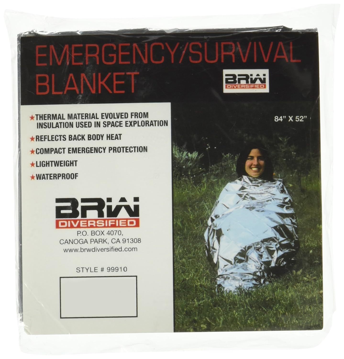 Honeywell 80264RB Emergency Rescue Blanket Silver, Camping & Hiking