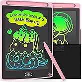 LEYAOYAO 2 Pack LCD Writing Tablet 8.5inch with Bag - Colorful Screen Doodle Pad Drawing Board Learning Educational Toy - Gif