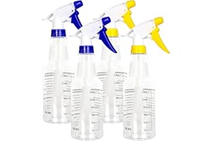 Youngever 4 Pack Empty Spray Bottles, 16 Ounce Spray Bottles for Cleaning Solutions, All - Purpose with Clear Finish, Pressur