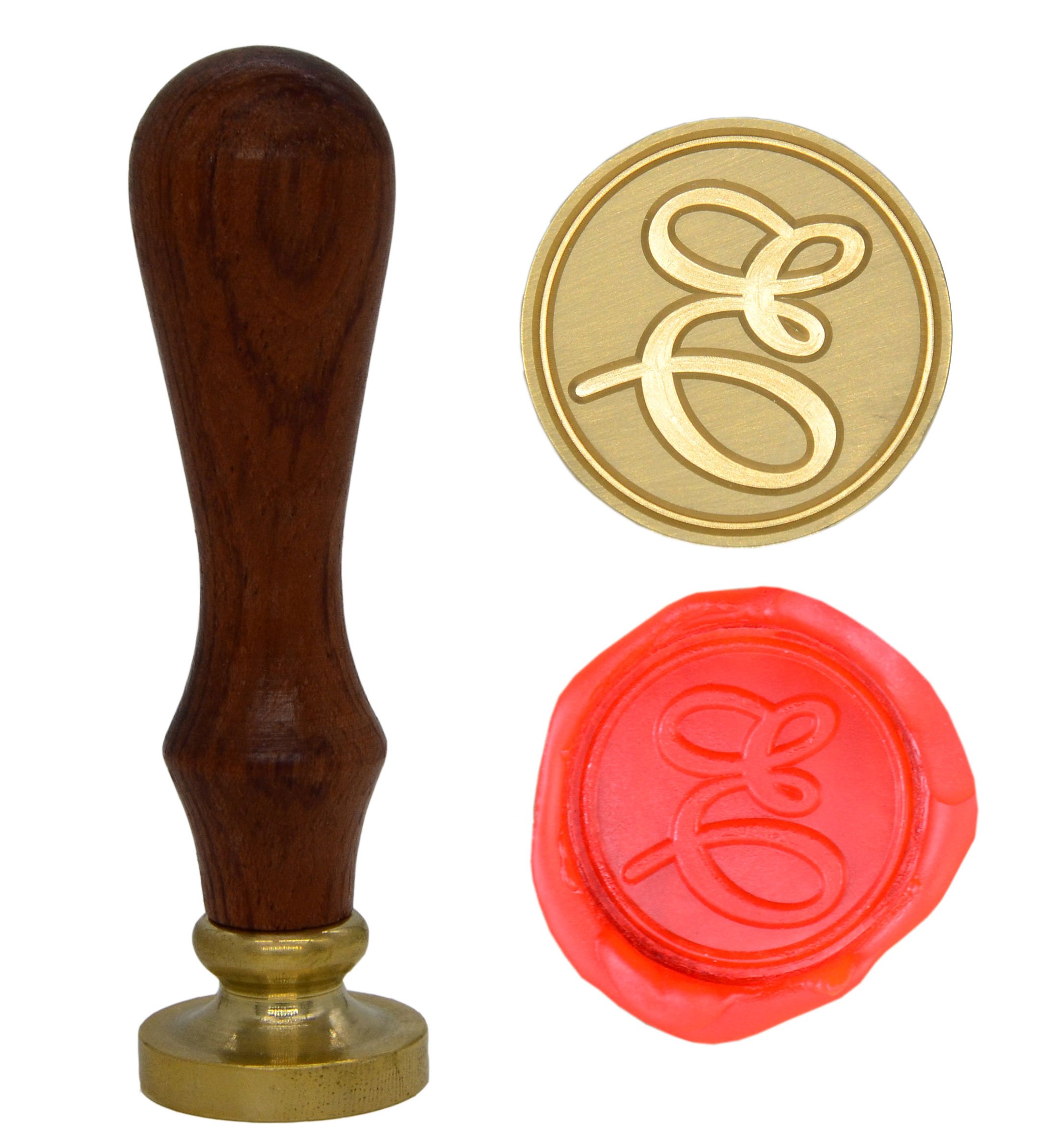 Wax Seal Stamp Letter A-Z, Alphabet Initial Sealing Stamp for Christmas & Thanksgiving Cards, Wedding Invitation W-S-2 (Letter E)