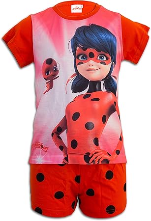 Miraculous Lady Bug Mädchen Sommer Pyjama Zweiteiler