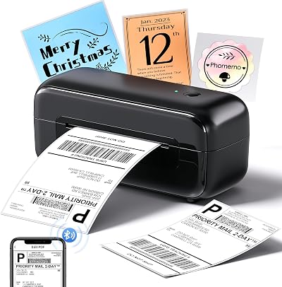 Phomemo 246BT Bluetooth 4x6 Thermal Label Printer for Shipping, USB/BT, 150mm/s