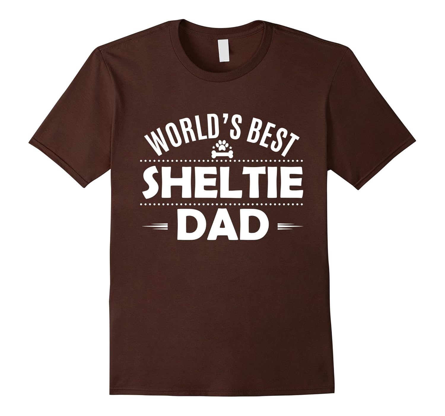 World's Best Sheltie Dad T Shirt - Sheepdog Owner Tee-anz