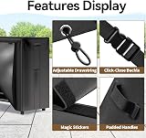 Amagabeli 8ft Firewood Log Rack Cover Heavy Duty Waterproof 600D Fabric view 7