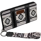 X Wrangler Wristlet Western Wallet Boho Aztec Credit Card Holder for Women