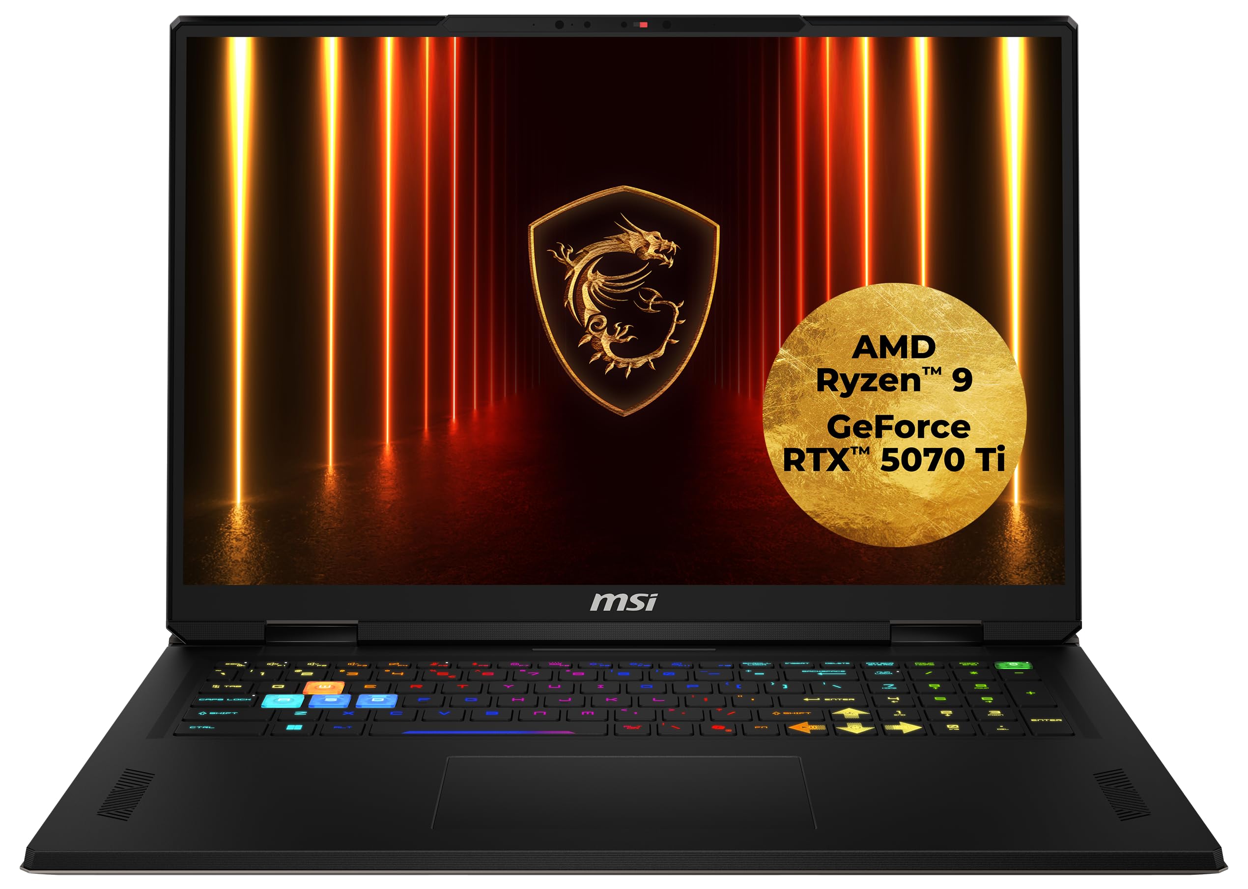 MSI Vector A18 HX Gaming-Laptop, 18" QHD+ 240 Hz Display, AMD Ryzen 9 9955HX, NVIDIA GeForce RTX 5070 Ti, 32 GB DDR5, 1 TB SSD, Windows 11 Home, QWERTZ Tastatur, A9WHG-081