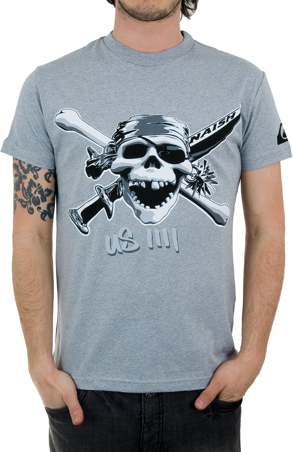 Quiksilver Robby Naish TShirt heather grey Amazon.fr Vêtements et