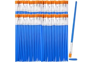 EVATAGE 126 Pcs Flat Paint Brushes for Acrylic Painting, Small Paint Brushes Bulk, Kids Paint Brushes Set for Art Crafts Classroom Oil Watercolor Canvas Face Painting
