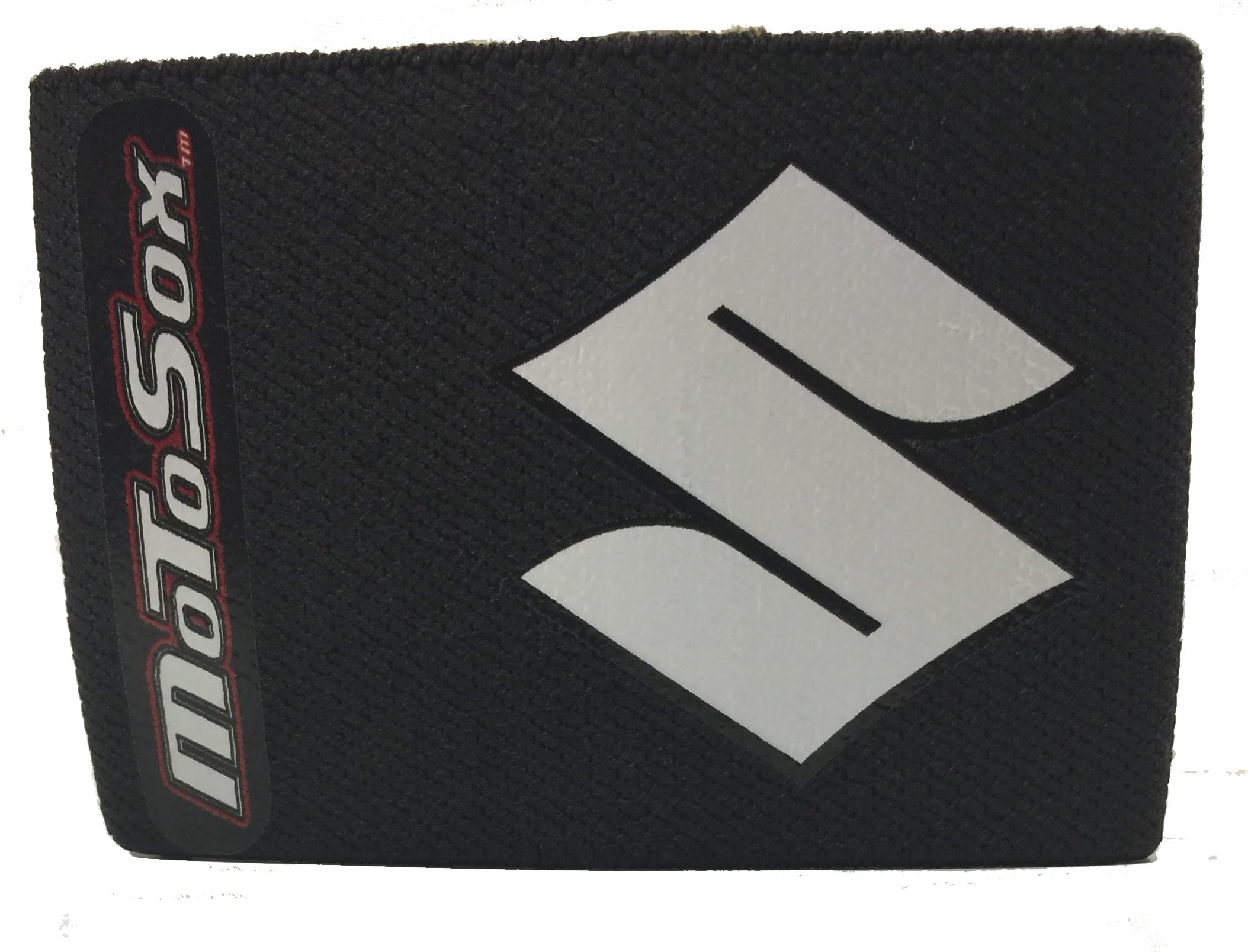 MoToSox - Front Reservoir Brake Cover - Suzuki"S" Dual Logo in White (Pack of 1)