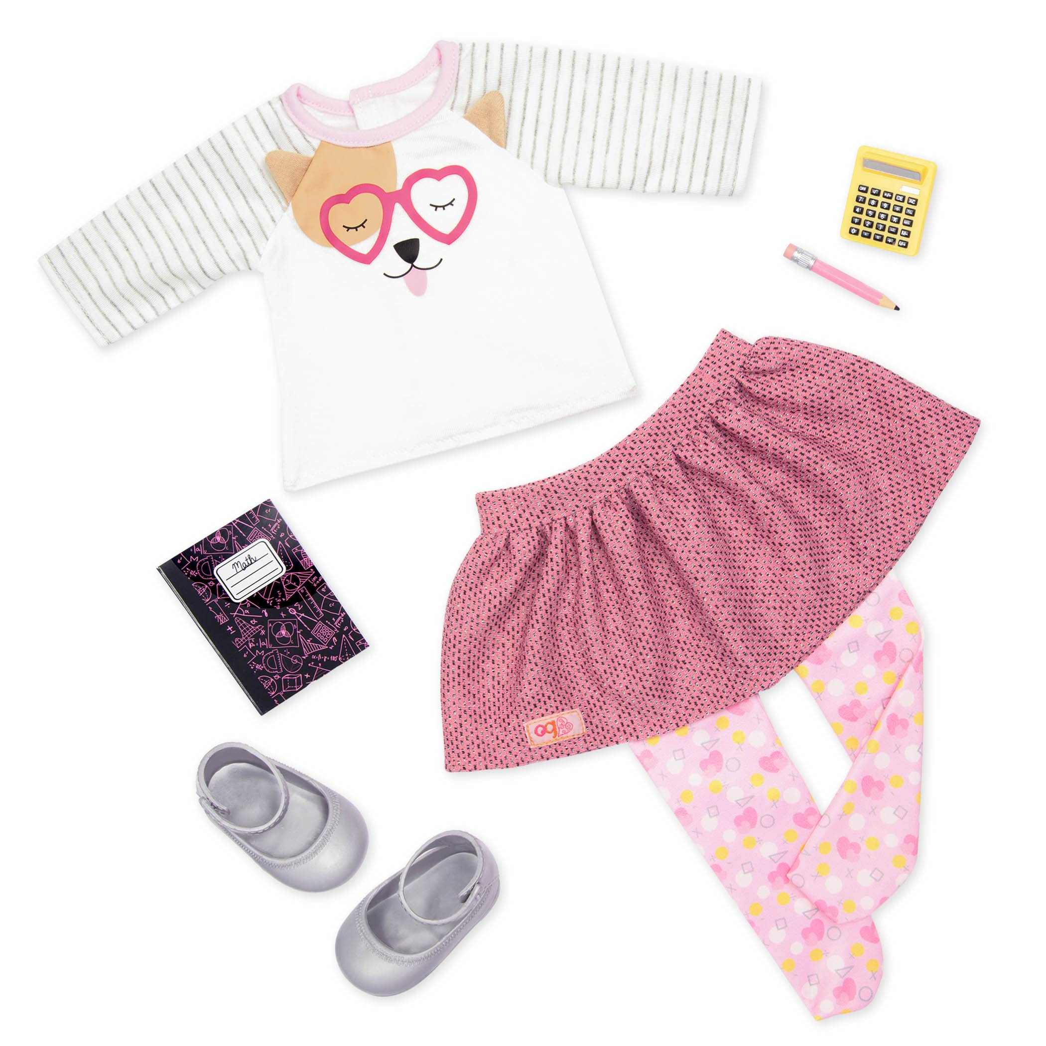 Our Generation - Classroom Cutie - School Outfit - Classroom Accessories - 18-Inch Doll Clothes - Pretend Play - Toy for Kids 3 Years +