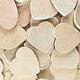 Round Heart Shaped Unfinished 1.3" Wood Cutout Circles Chips for Board Game Pieces, Arts & Crafts Projects, Ornaments (50 Pieces) by Super Z Outlet&reg;
