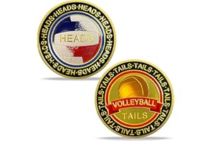 BHEALTHLIFE Volleyball Flip Coin Heads Tails Sport Referee Toss Coin Official Flipping Coins for Sports Training Matches Judge Equipment Accessories