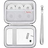 Supmay Carrying Case for ORGSTA S001 / for ORGBRO X1 Label Maker Machine, Portable Bluetooth Label Printer Storage Holder Bag with Mesh Pocket for Roll Label Maker Tapes, Typ-C Cable, Grey