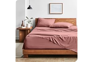Bare Home Washed Queen Sheet Set - Premium 1800 Ultra-Soft Microfiber Bed Sheets - Double Brushed - Hypoallergenic - Stain Resistant (Queen, Washed Dusty Rose)