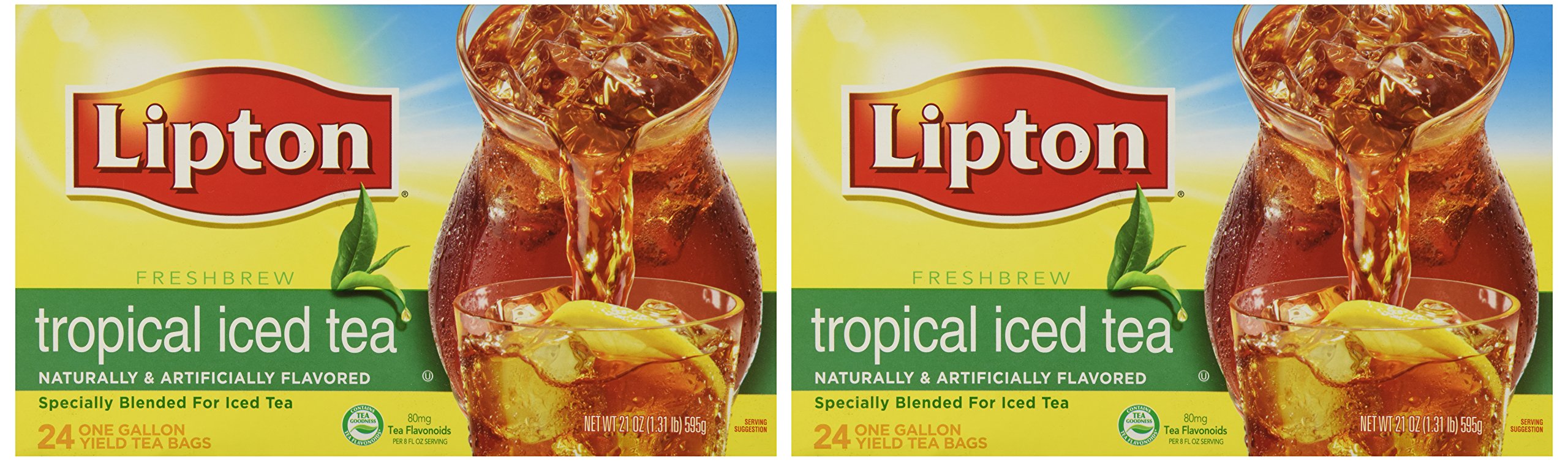 2 x 24 Gallon Size Lipton Tropical Iced Tea Bags (2 Boxes per order