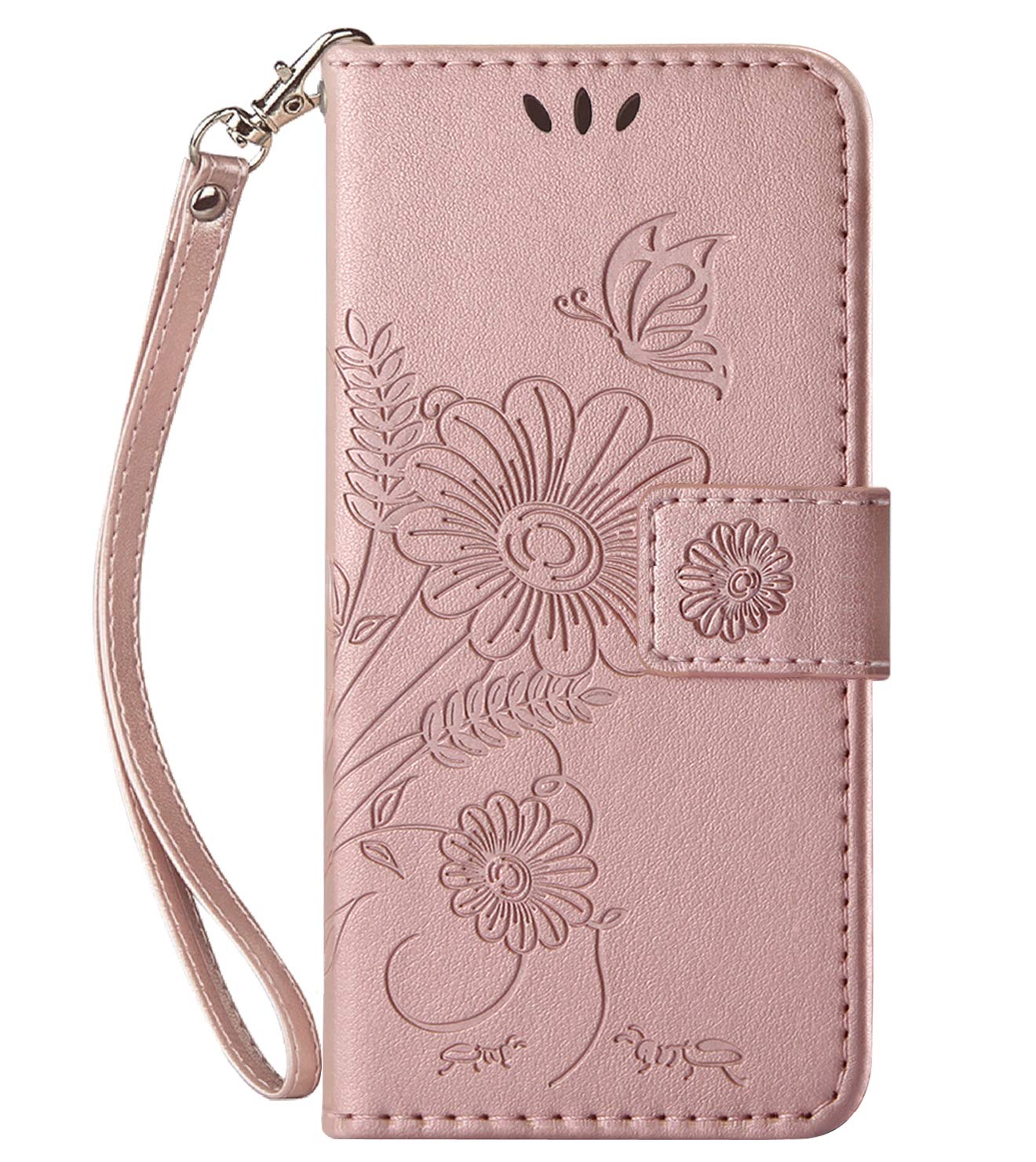 kazineer Case for Xiaomi Redmi Note 8 Pro, Premium Leather Phone Case with Card Slots Wallet Cover for Xiaomi Redmi Note 8 Pro (Rose Gold)