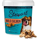 Stewart Freeze Dried Dog Treats, 100% Wild Salmon, 9.5 oz Tub | Premium Quality Raw Protein, Single Ingredient, High Protein