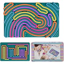 SRunDe 4 Pièces Sensory Activity Board Avec 1 Sac Portable 44 Cordes Planche Tableau D'activité Sensorielle En Silicone Nuage Jouet Sensoriel Enfant Fidget Toys Anti Stress Pour Autisme Tdah Enfant