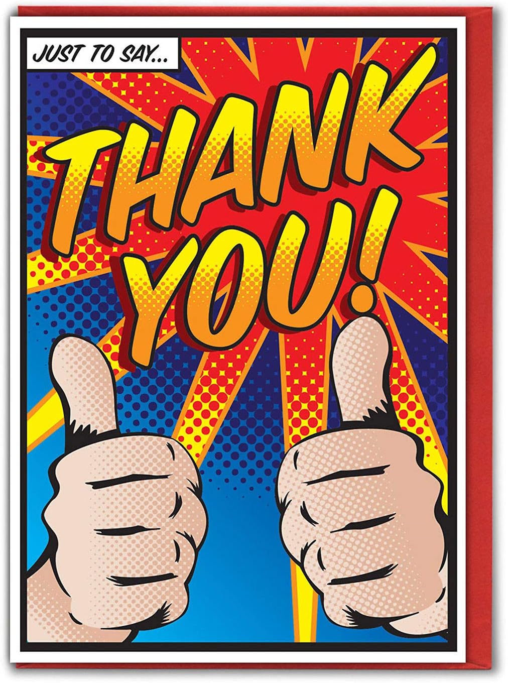 Brainbox Candy, Pop Art Thank You Card, 'Thumbs Up Thank You'