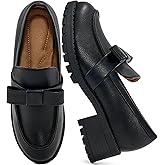 HARENCE Platform Loafers for Women Dressy: Casual Comfortable Slip On Chunky Loafer Walking Penny Work Business Office Shoes