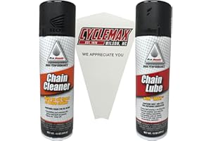 Cyclemax Maintenance Kit compatible with All Model Years Chain Driven Motorcycles Honda Pro Chain Lube 15oz and Chain Cleaner 15oz