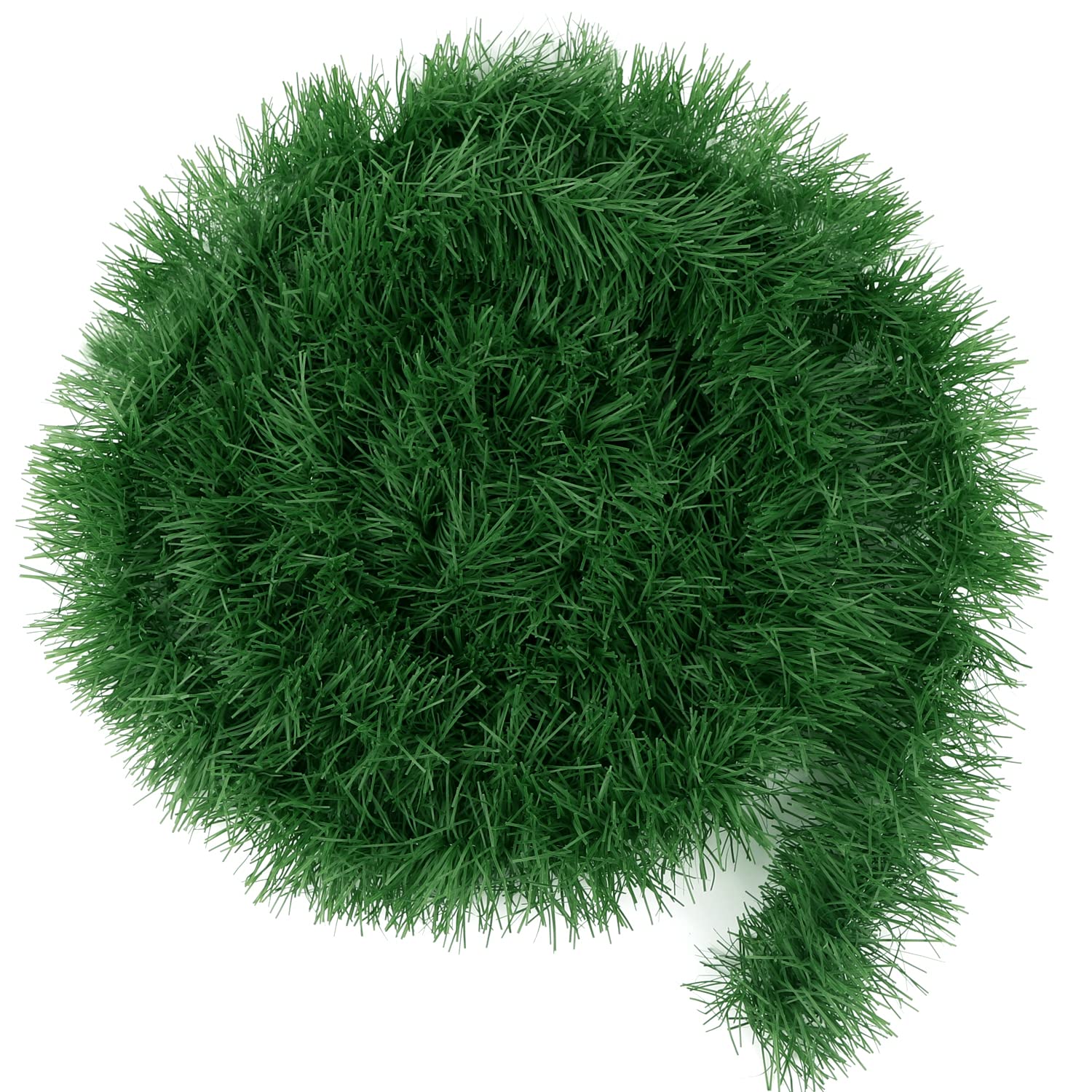 DTYDECLE 50 Feet Green Christmas Garland Decoration, Xmas Artificial Vine Soft Greenery Chunky Pine Garlands for Christmas Indoor Outdoor Decorations