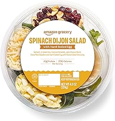 Amazon Grocery, Spinach Dijon Salad with Hard-Boiled Egg, 4.9 Oz (Previously Amazon Fresh Brand, Packaging May Vary)