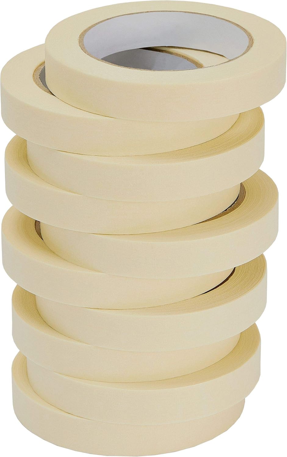 Lichamp Masking Tape 10 Pack General Purpose Beige White Color, 0.75 inch x 55 Yards x 10 Rolls (550 Total Yards), for Painting, Home, Office, School Stationery, Arts, Crafts etc. (3004): Office Products