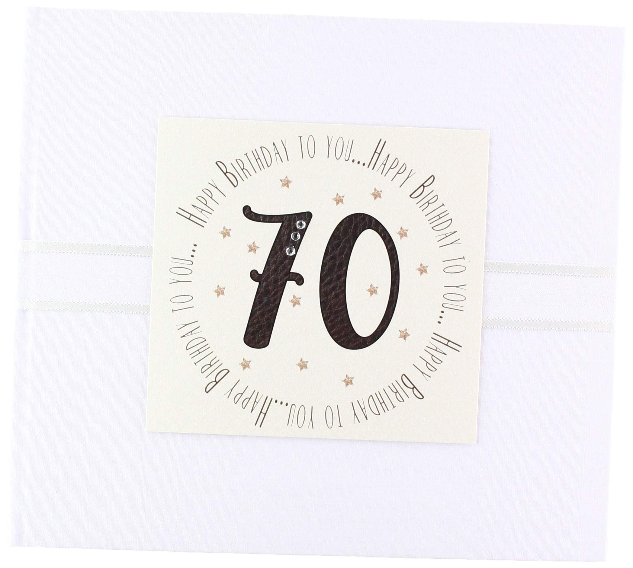 White Cotton Cards ‘Happy Birthday to You, 70' Guest Book (MTGA18G)