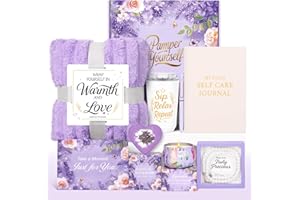 PULIDIKI Self Care Gifts for Women Get Well Soon Gift Baskets, Unique Birthday Gifts Spa Care Package, Relaxing Christmas Stocking Stuffers for Women Gift for Mom Her Sister Best Friend Girlfriend Purple