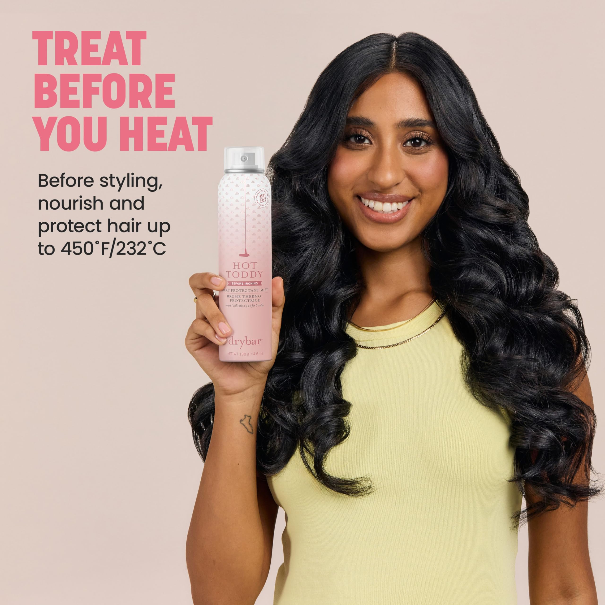 Drybar Hot Toddy Heat Protectant | Lightweight Formula for Hair, Protects from Heated Styling, Straightening and Styling Irons